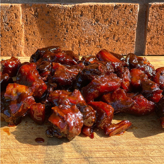 Pork Belly Burnt Ends with Texanz Pork Rub